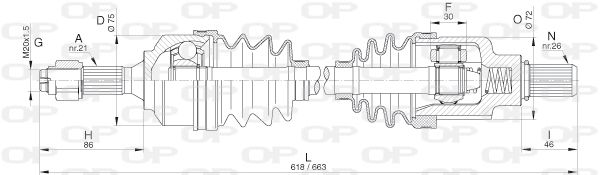 OPEN PARTS Приводной вал DRS6313.00